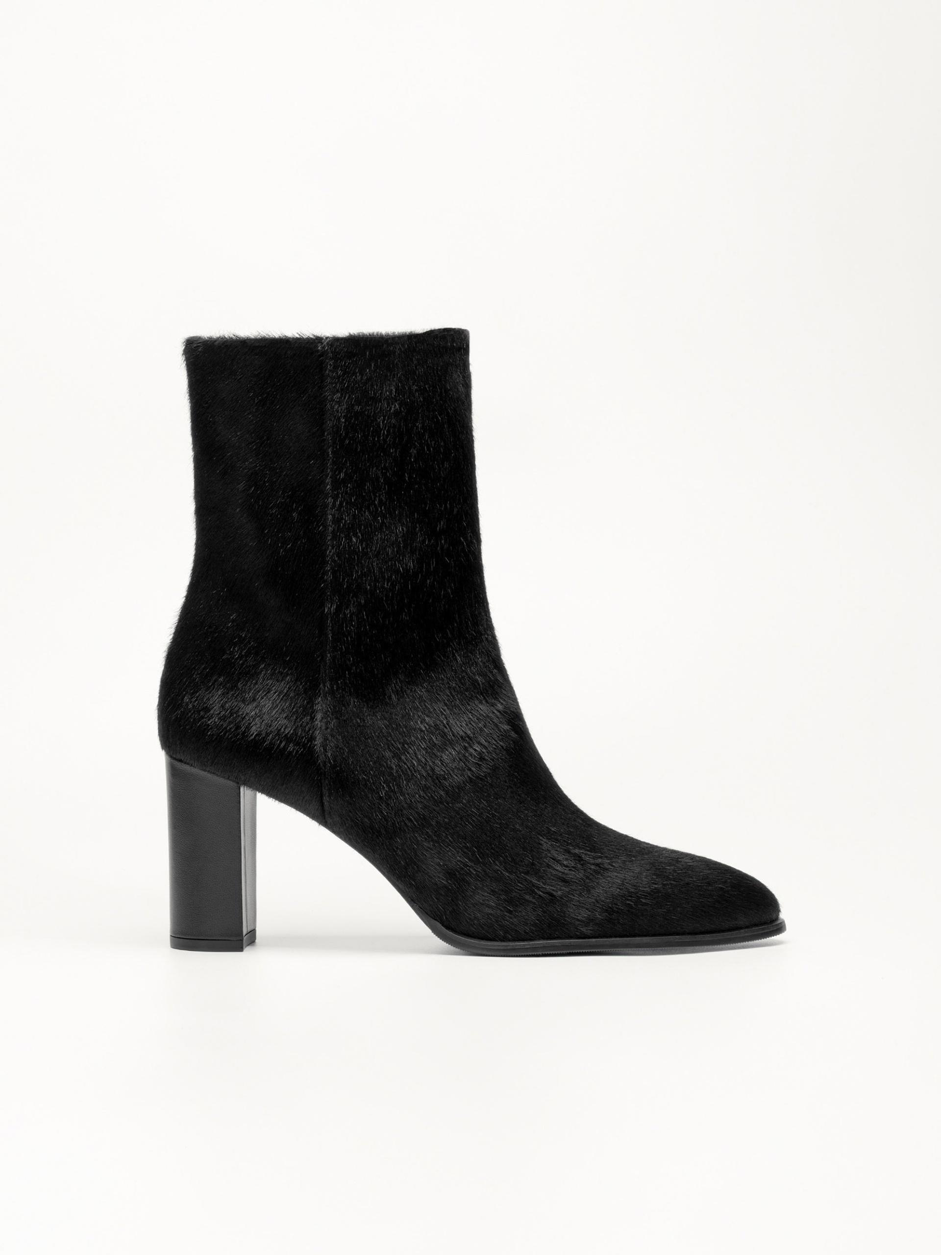 The Ankle Boot Black Pony Hair 1