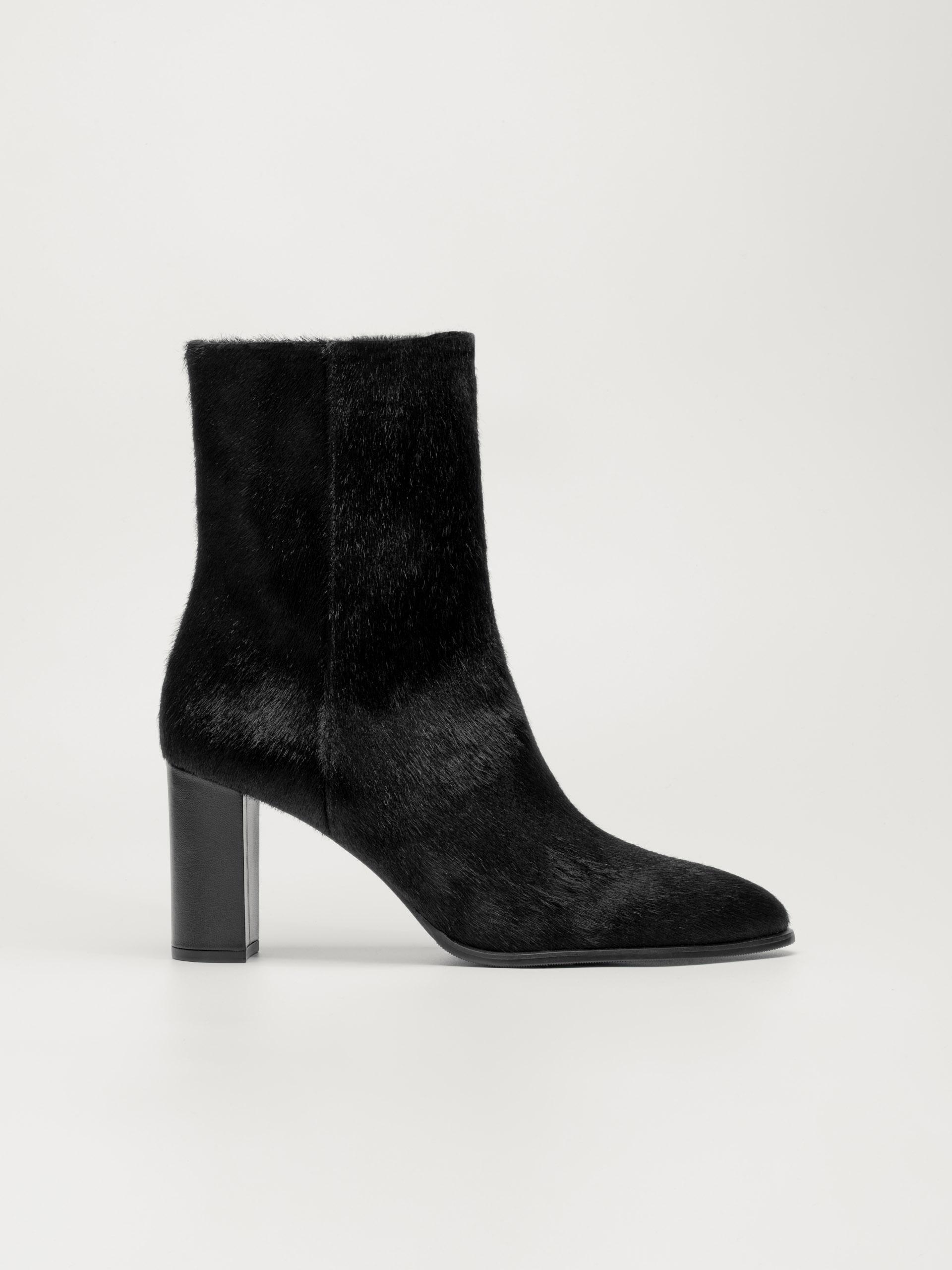 The Ankle Boot Black Pony Hair 1