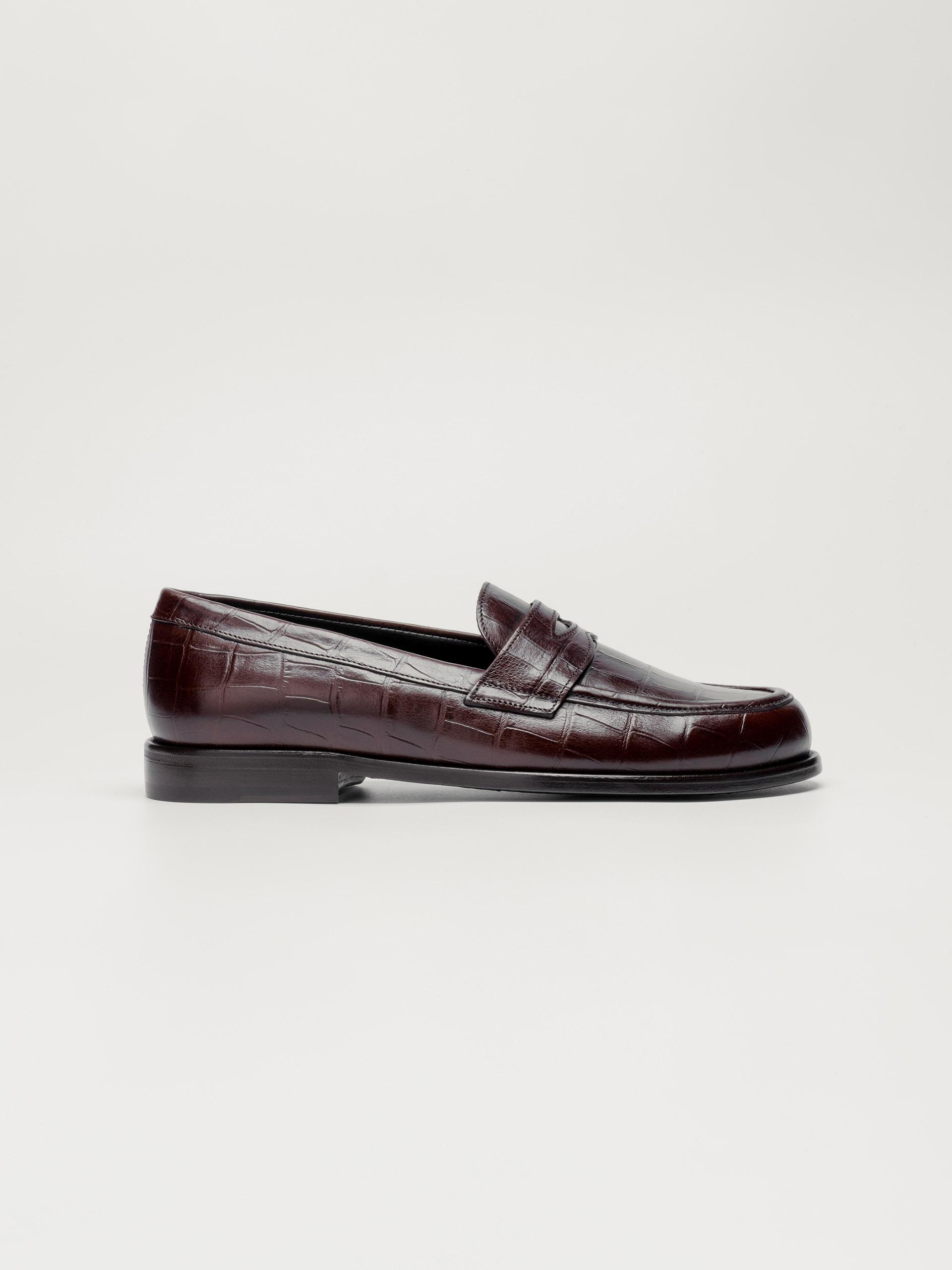 The Penny Loafer Brown Embossed 1