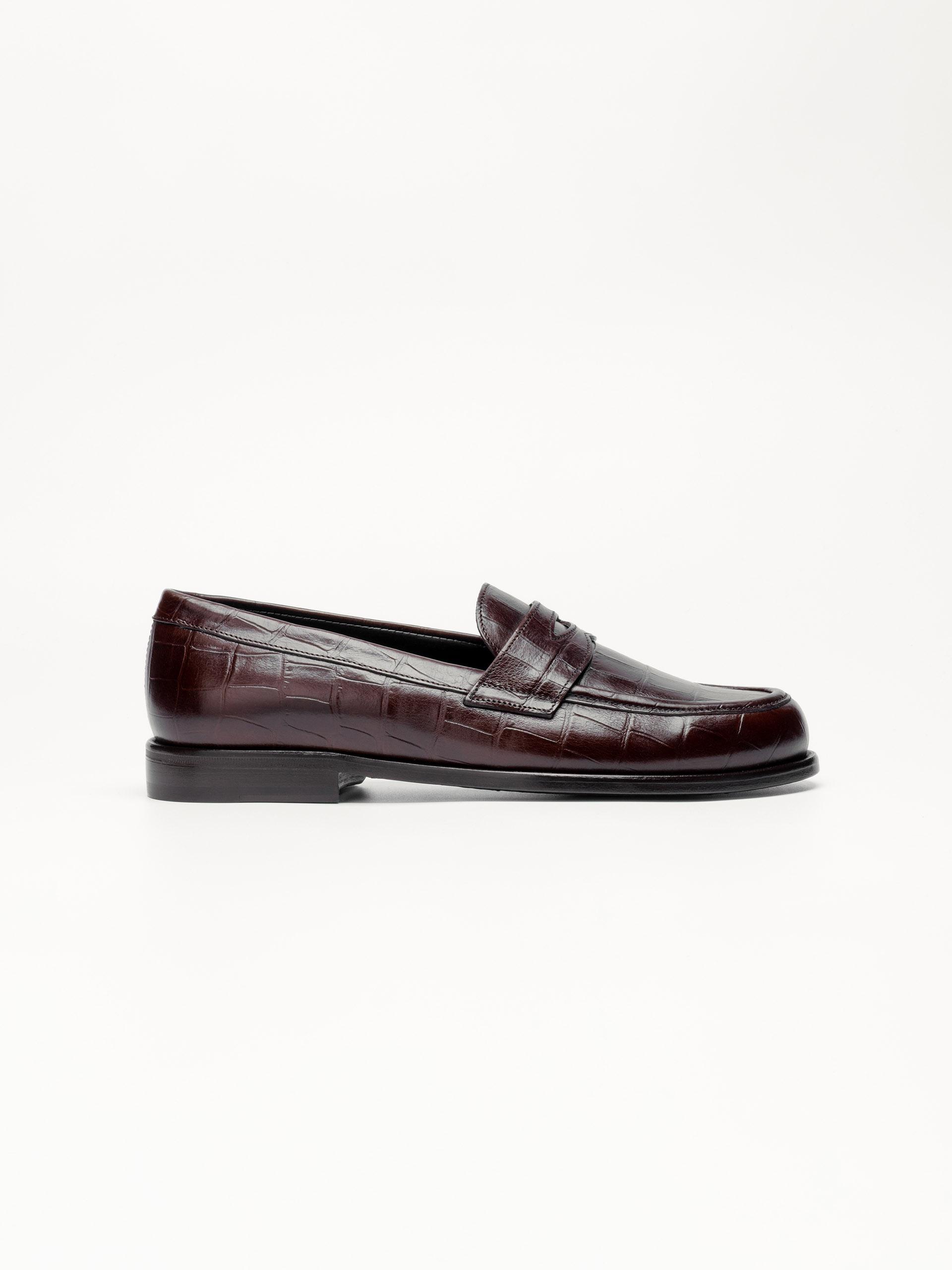 The Penny Loafer Brown Embossed 1