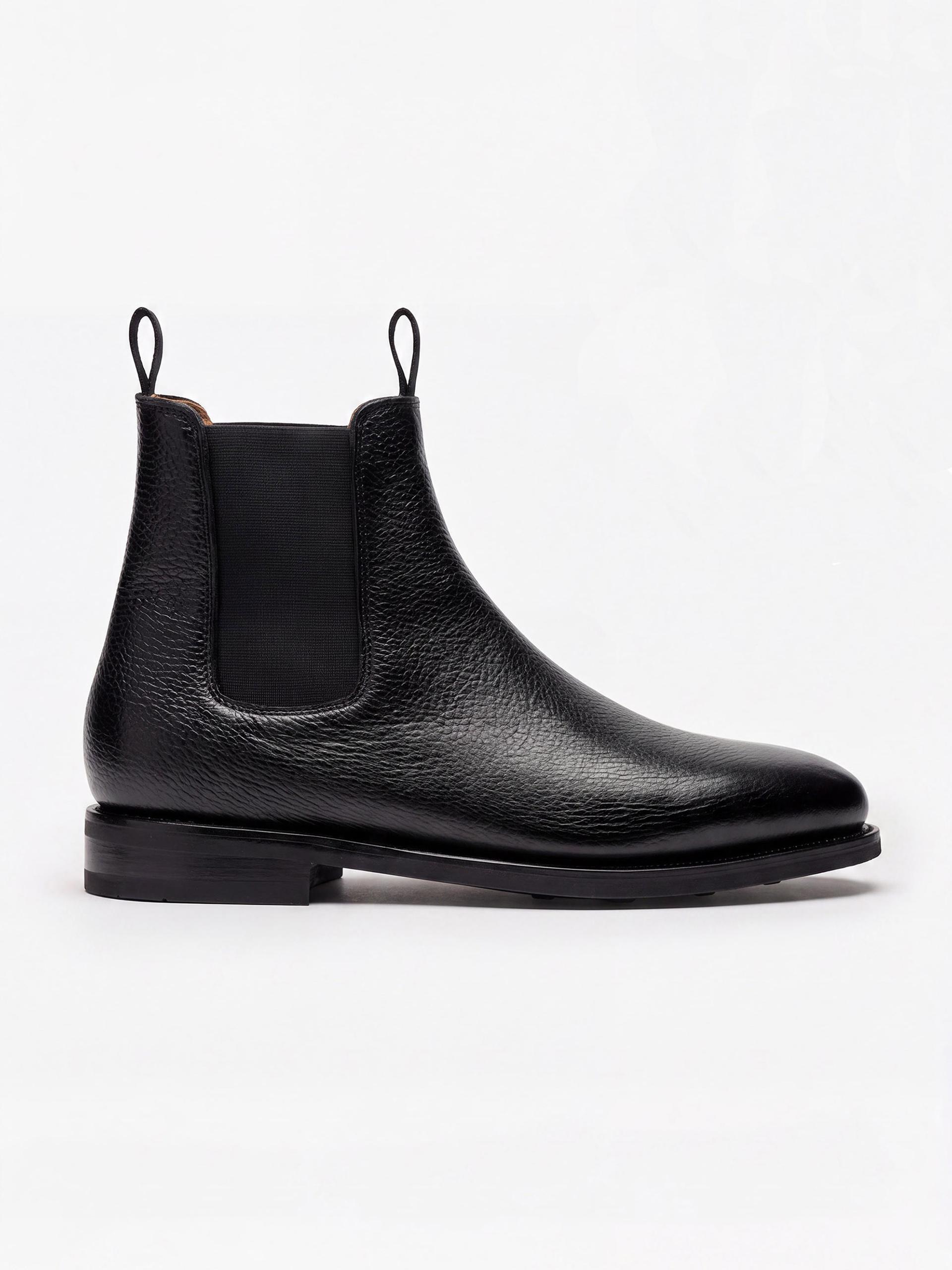 The Chelsea Boot Black Grain 1