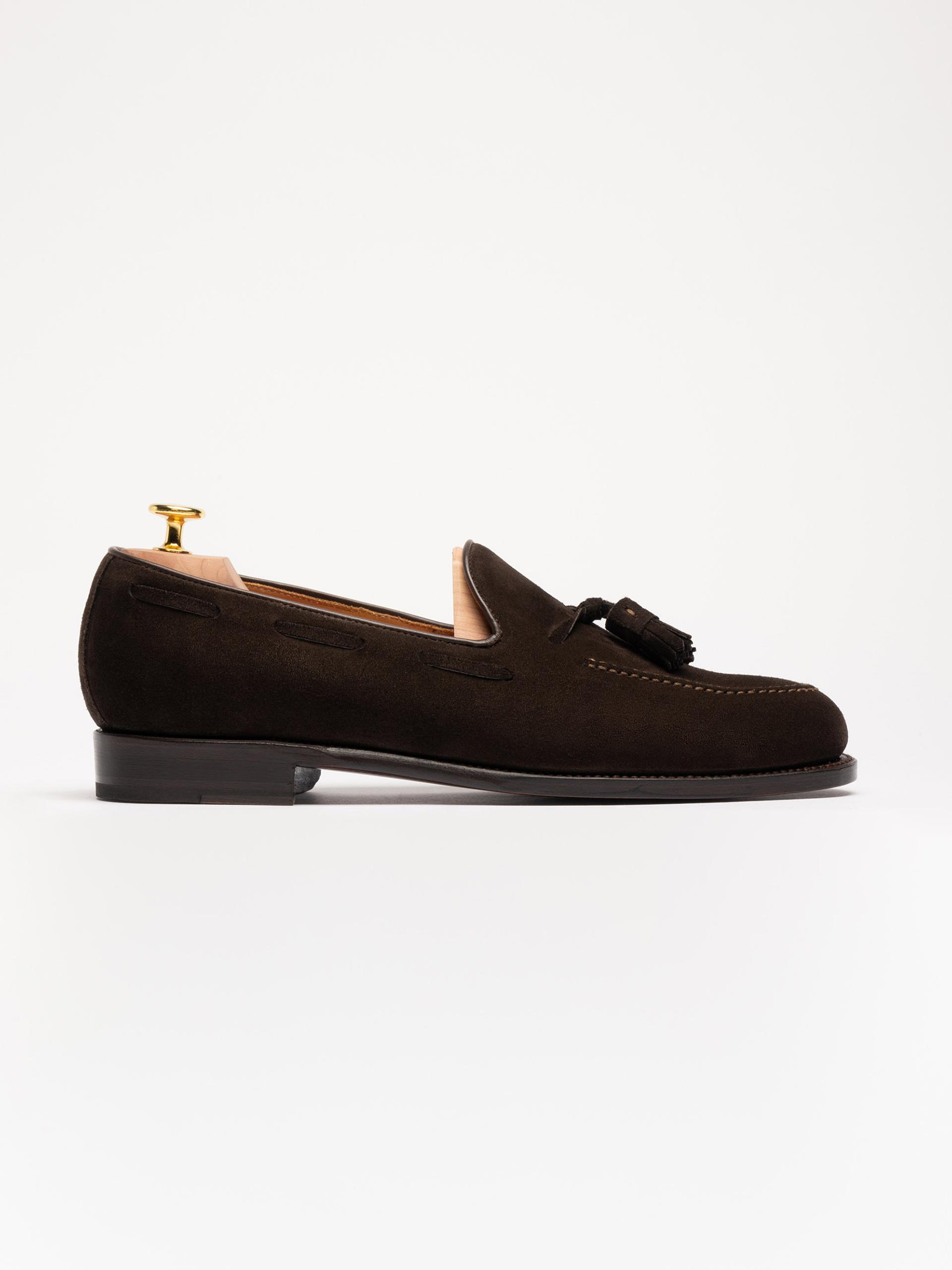 The Tassel Loafer Brown Suede 1