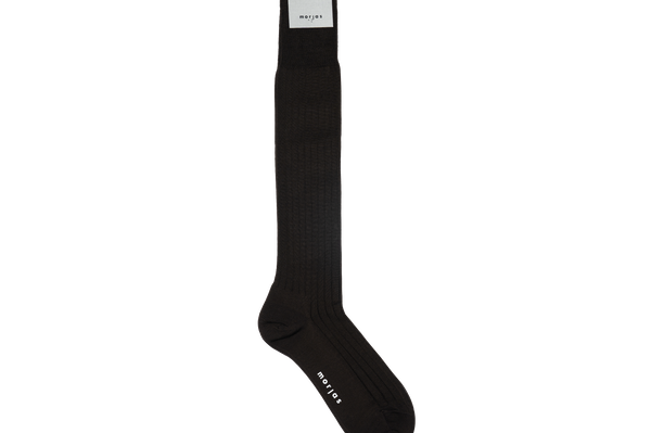 The Sock - Black Ribbed - Knee High | MORJAS