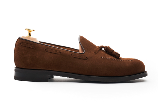 morjas モルハス スエードローファー ブラウン 7 The Tassel Loafer - Black Calf | Crafted by Hand | MORJAS