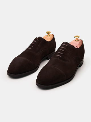 Mocassins Vintage Femme - Taille Approx. US 7.5 (pointure ~38) - Cuir Suédé Marron - Semelle Compensée En Caoutchouc - Occasion