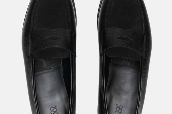 Morjas Penny Loafer - Black Grain Slip On Shoes Men’s Size UK 5 US 6 The Penny Loafer – Black Grain | Rubber Sole | MORJAS main image 4