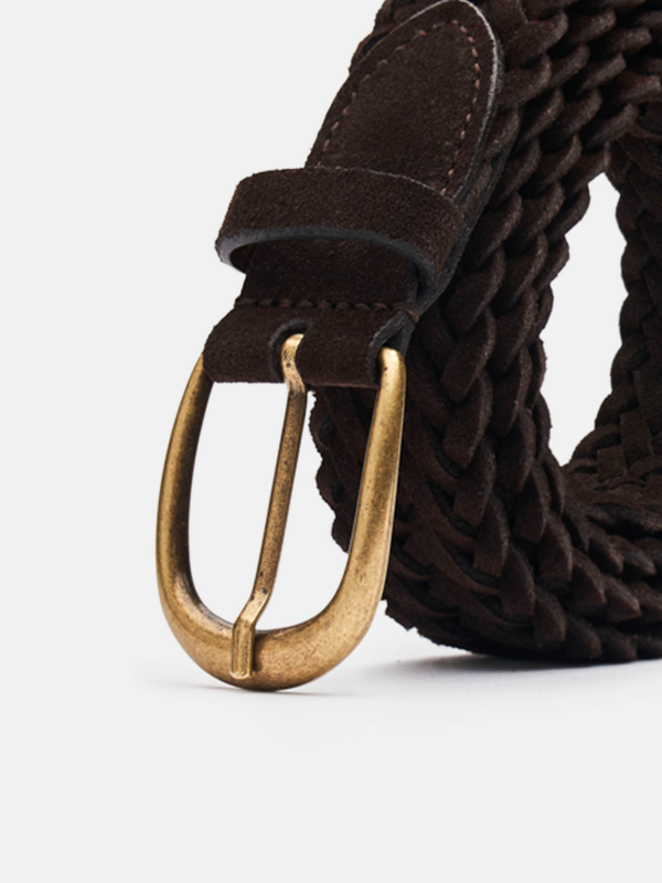 The Belt - Brown Suede Braided | MORJAS