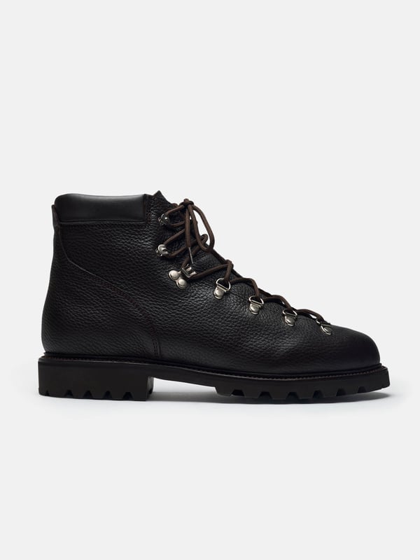 靴 jmweston GRW Mountain Boots Black Men's Black wax calfskin
