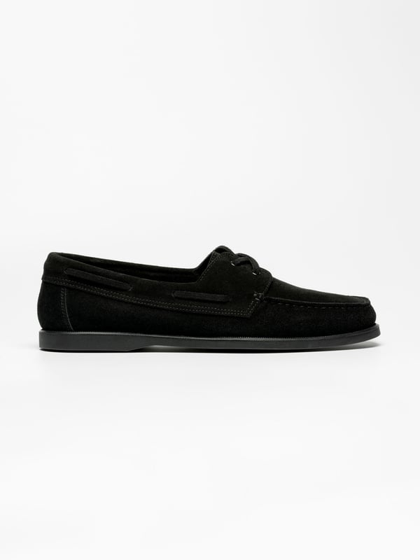 The Boat Shoe – Black Suede | MORJAS
