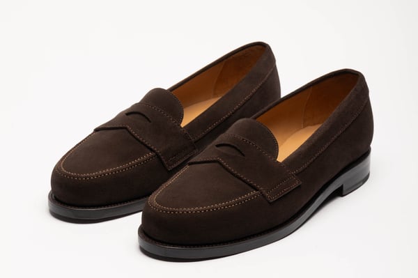 MORJAS ダークブラウン スエード ローファーUK 7.5 MORJAS ダークブラウン スエード ローファーUK 7.5