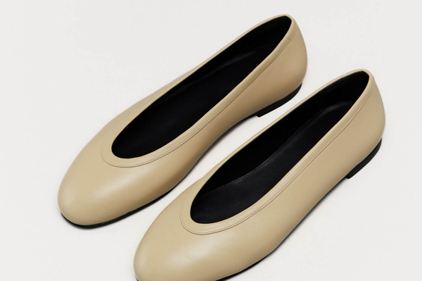 Women's Ballet Flat – Ivory Nappa | Leather Sole | MORJAS