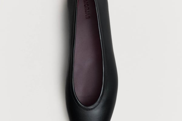 Women's Ballet Flat – Black Nappa | Rubber Sole | MORJAS