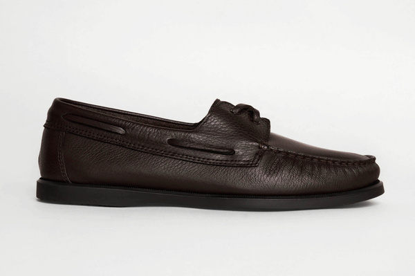 SOPHNET. LEATHER BOAT SHOES BLACK/27.5cm