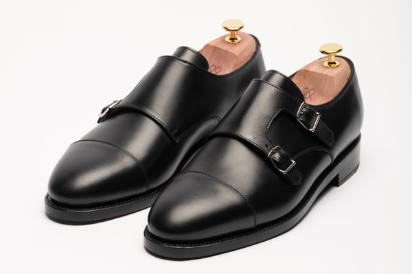 The Double Monkstrap – Black Calf | MORJAS