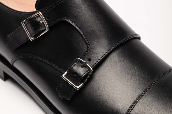 The Double Monkstrap – Black Calf | MORJAS