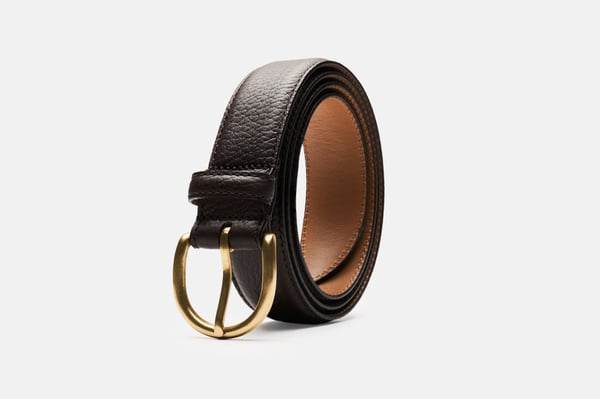 The Belt - Brown Grain | Brass Buckle | MORJAS
