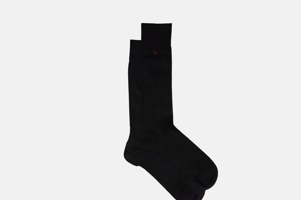 The Sock in Die Socke Schwarz Gerippt Mittellang
