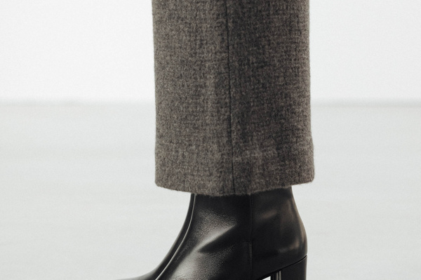 Women's Ankle Boot – Black Nappa | 75mm Block Heel | MORJAS