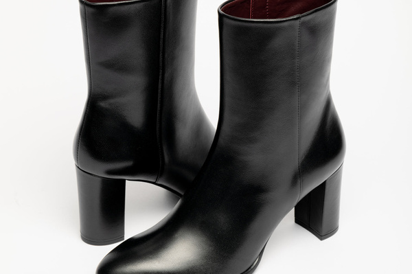 Women's Ankle Boot – Black Nappa | 75mm Block Heel | MORJAS Women's Ankle Boot – Black Nappa | 75mm Block Heel | MORJAS