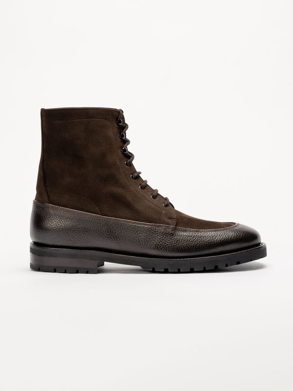 The Country Boot – Brown Nubuck & Brown Grain | MORJAS display picture 1