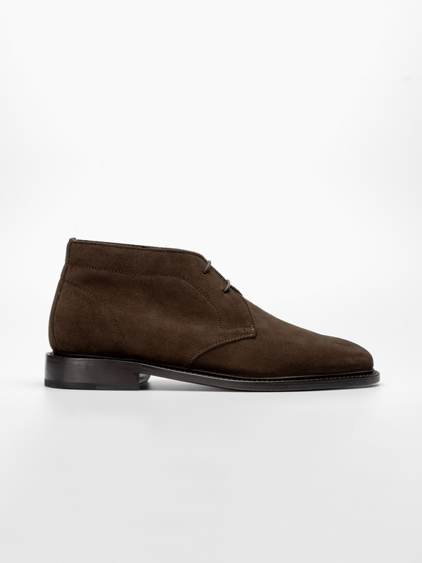 sheffield bridesmaid dresses Men's Tolan Lace-Up Leather Chukka Boots - Dark Brown Leather