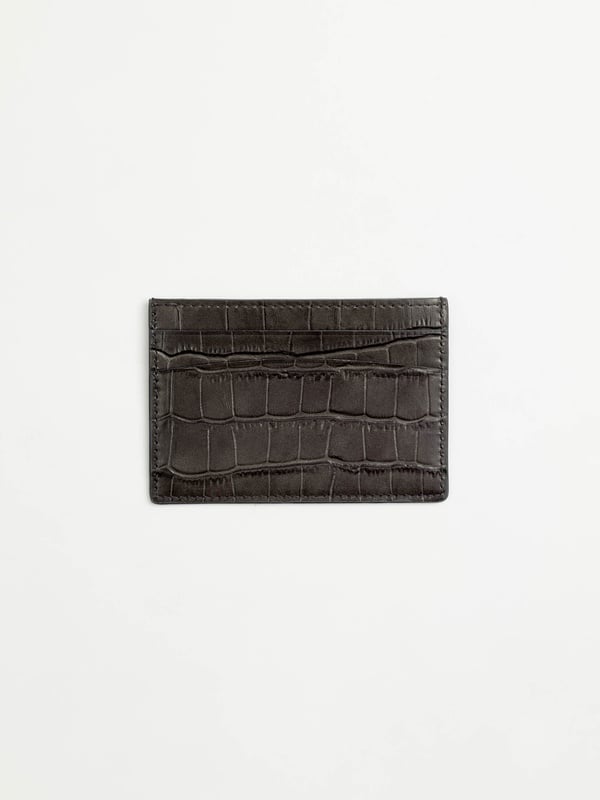 The Foldable Card Holder - Truffle Grey Embossed | MORJAS The Foldable Card Holder - Truffle Grey Embossed | MORJAS