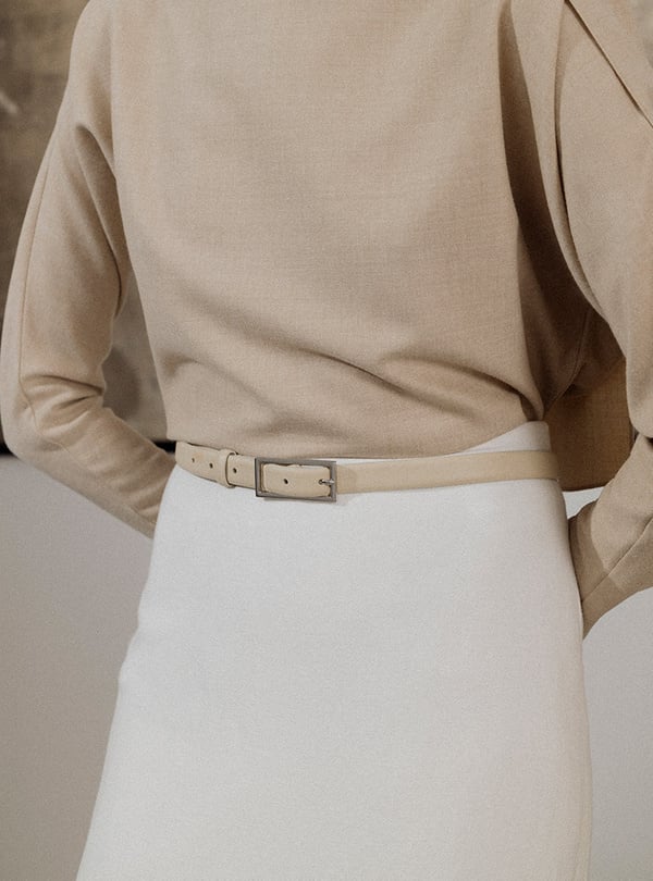 The Belt - Ivory Nappa - 20 mm | MORJAS